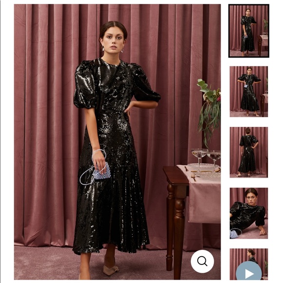 GUEST LIST SEQUIN MIDI DRESS